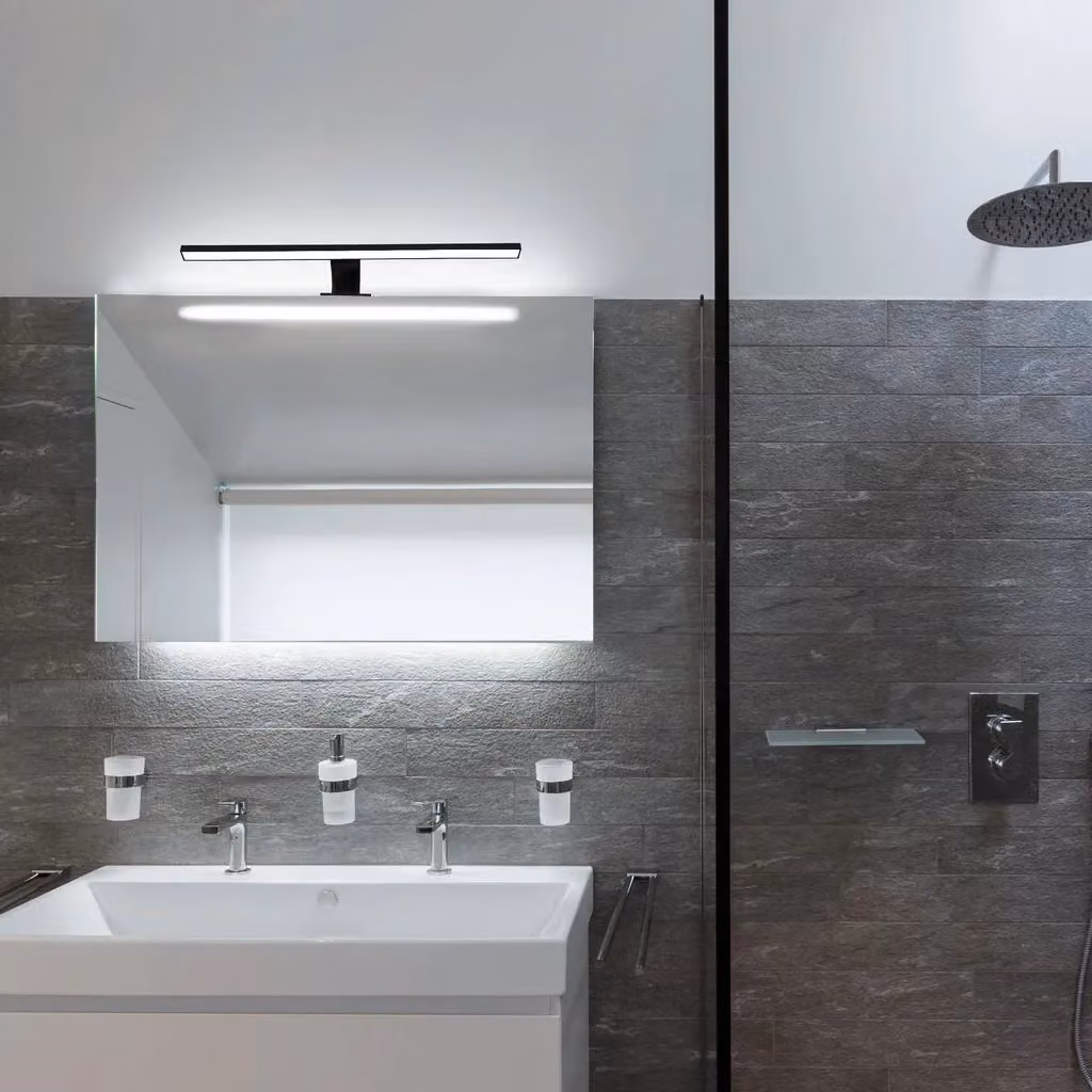 B.K.Licht Black 8W LED Vanity Mirror Light with Neutral White 4000K, IP44 Rated, 60 cm – 2