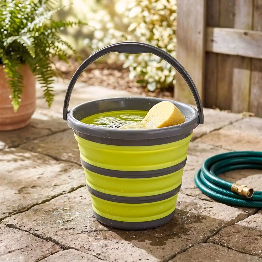 SPETLEK Collapsible Silicone Bucket with Handle, 10L, Yellow – 2