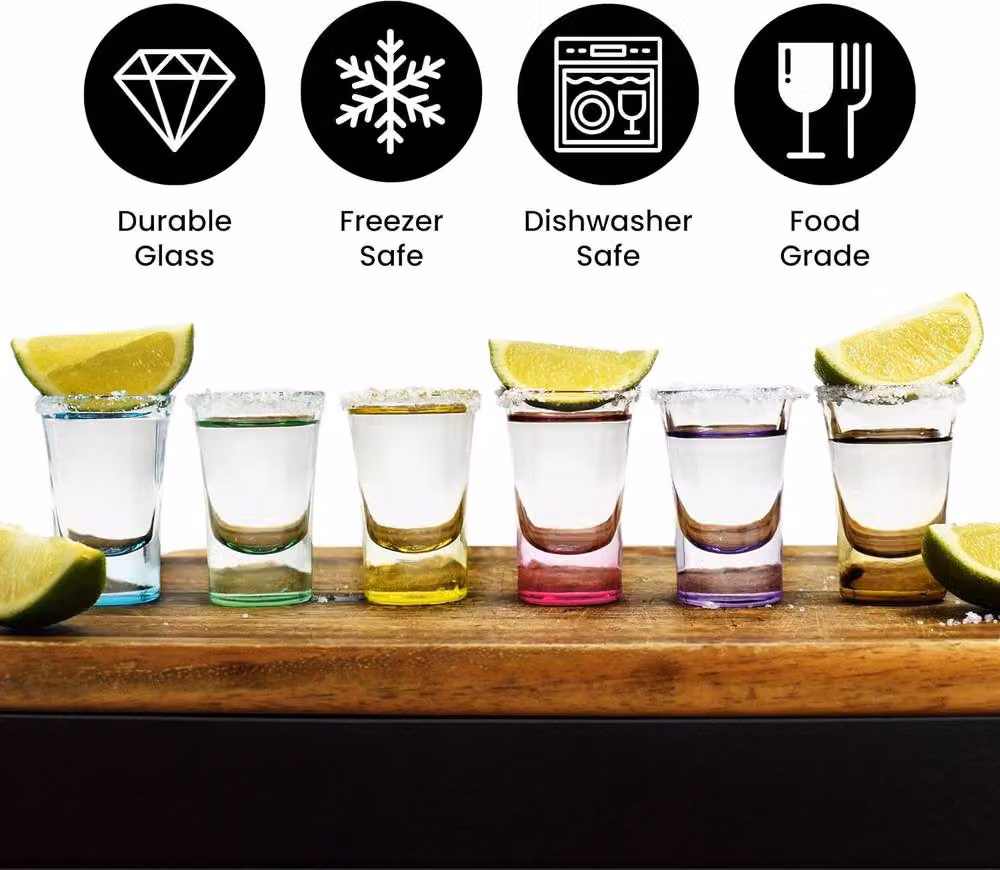 volila Heavy Base Shot Glasses, 25ml, 6 Pack, Transparent – 4