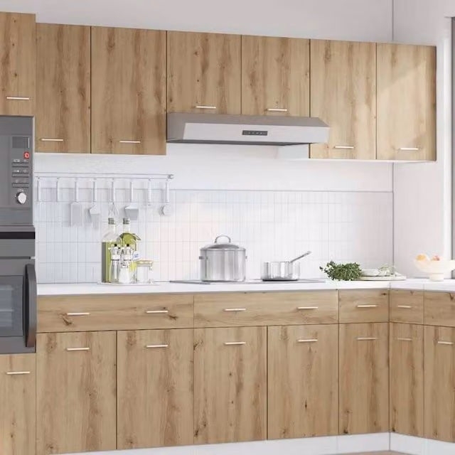 Berkfield Home Artisan Oak Hanging Kitchen Cabinet in Brown, W/D/H: 50 x 31 x 60 cm – 1