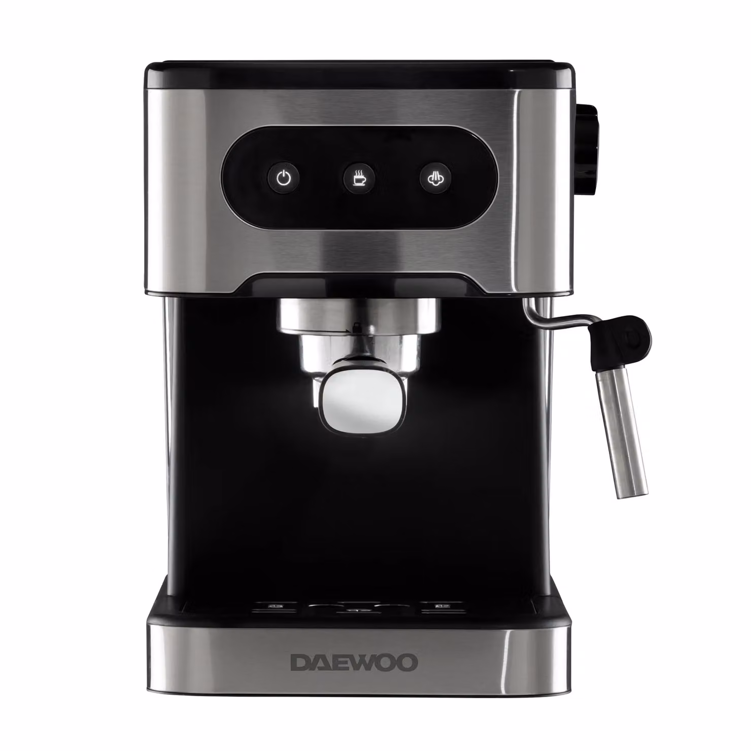 Daewoo Flava 20 Bar Dual Cup Espresso Coffee Machine with Milk Frother and Steam Wand, Silver, 1.5 l – 7