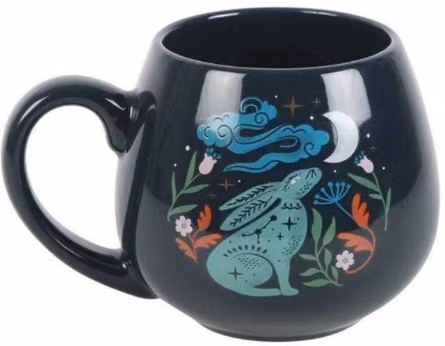 Something Different Midnight Hare Ceramic Rounded Mug in Black or Blue – 2