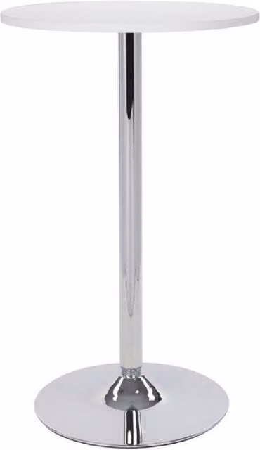 netfurniture Horizon Round Poseur Table in White Wood