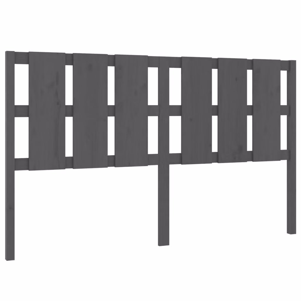 Berkfield Home Grey Rustic Solid Pine Wood Bed Headboard W: 165.5 cm, D: 4 cm, H: 100 cm – 2