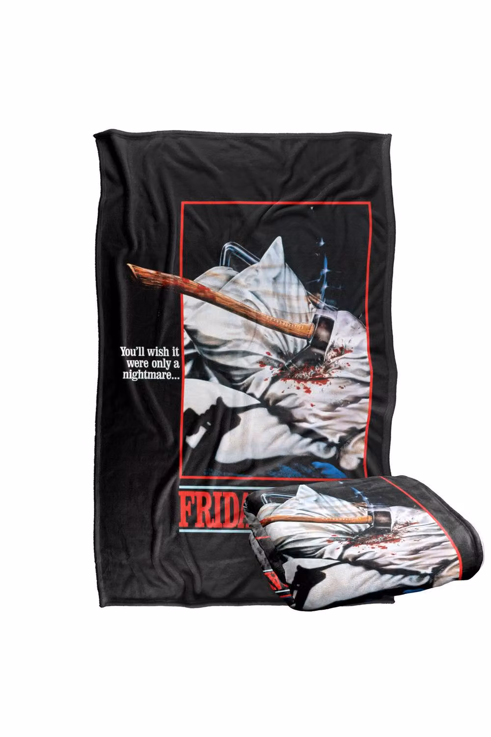 Warner Bros. Friday the 13th Pillow Axe Poster Super Soft Fleece Throw Blanket, Multicolour, W: 91 cm x D: 147 cm – 6