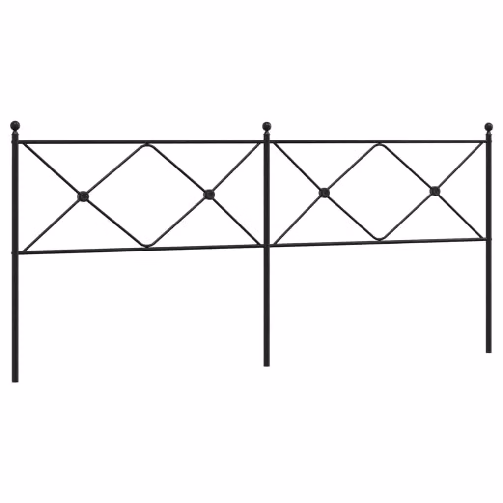 Berkfield Home Classic Metal Headboard in Black, 193 cm – 2