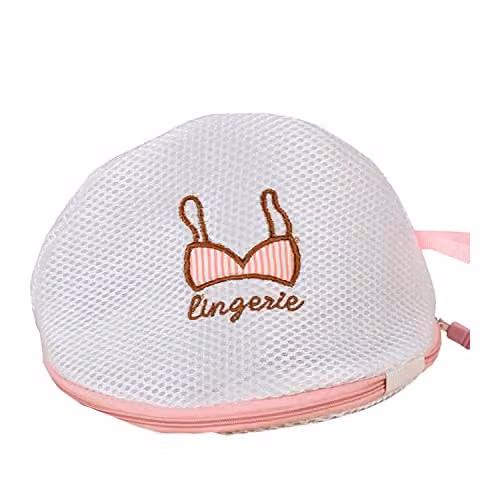 HAVEN White Zippered Mesh Bra Washing Bag for Delicates and Lingerie