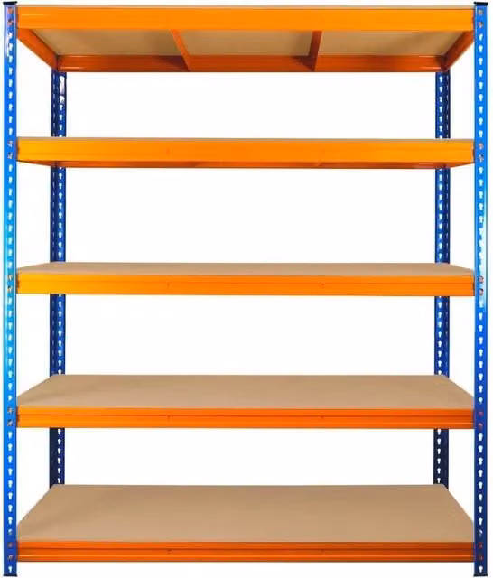 NESTLUNE 5-Tier Heavy Duty Garage Shelving Storage Unit in Blue, W/D/H: 180 x 52 x 150 cm