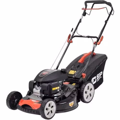 SIP Self-Propelled Petrol Lawnmower with Honda Engine, 56cm Cutting Width, 60L Collector and Mulching Kit, Black – 1