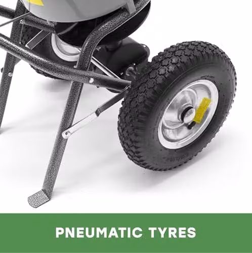 Handy Broadcast Spreader for Fertiliser, Seed or Refined Salt with 23kg Hopper and Puncture Proof Tyres – 3