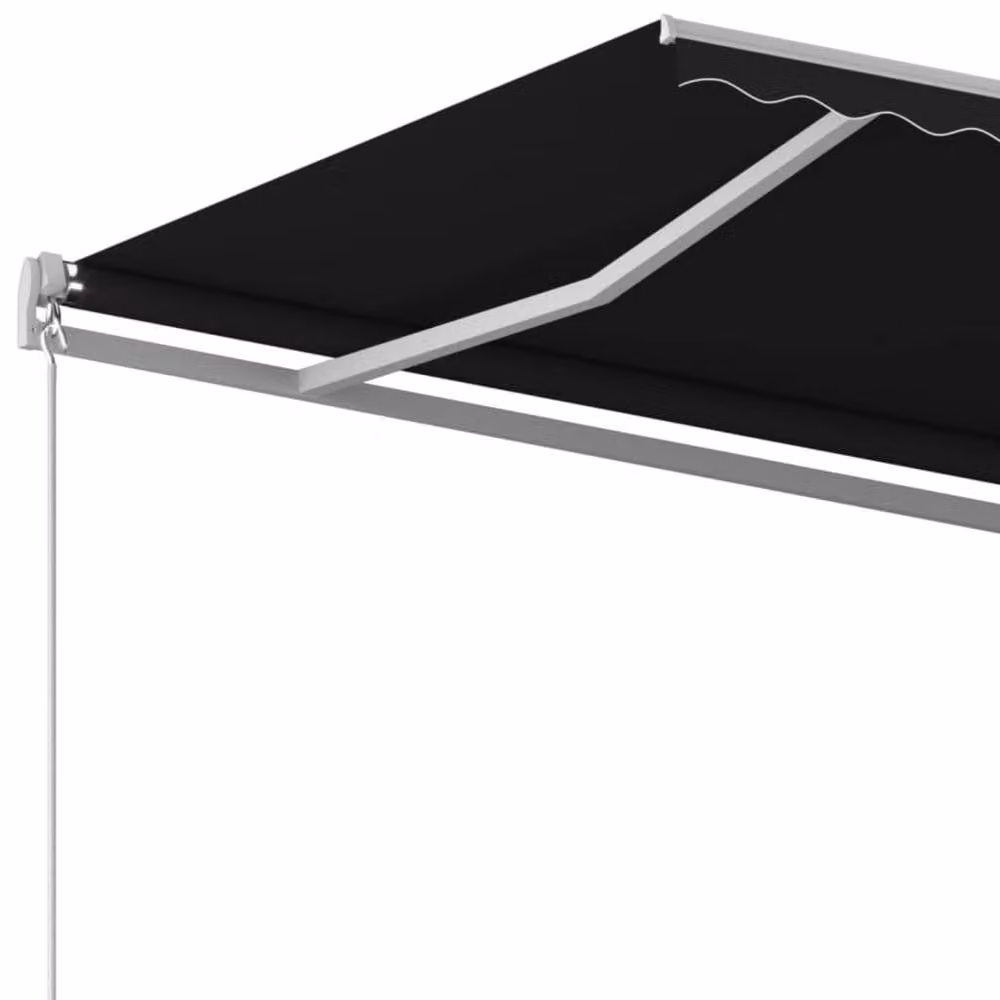 Berkfield Home Manual Retractable Awning with Crank in Anthracite Black, W: 400 cm, D: 350 cm – 3