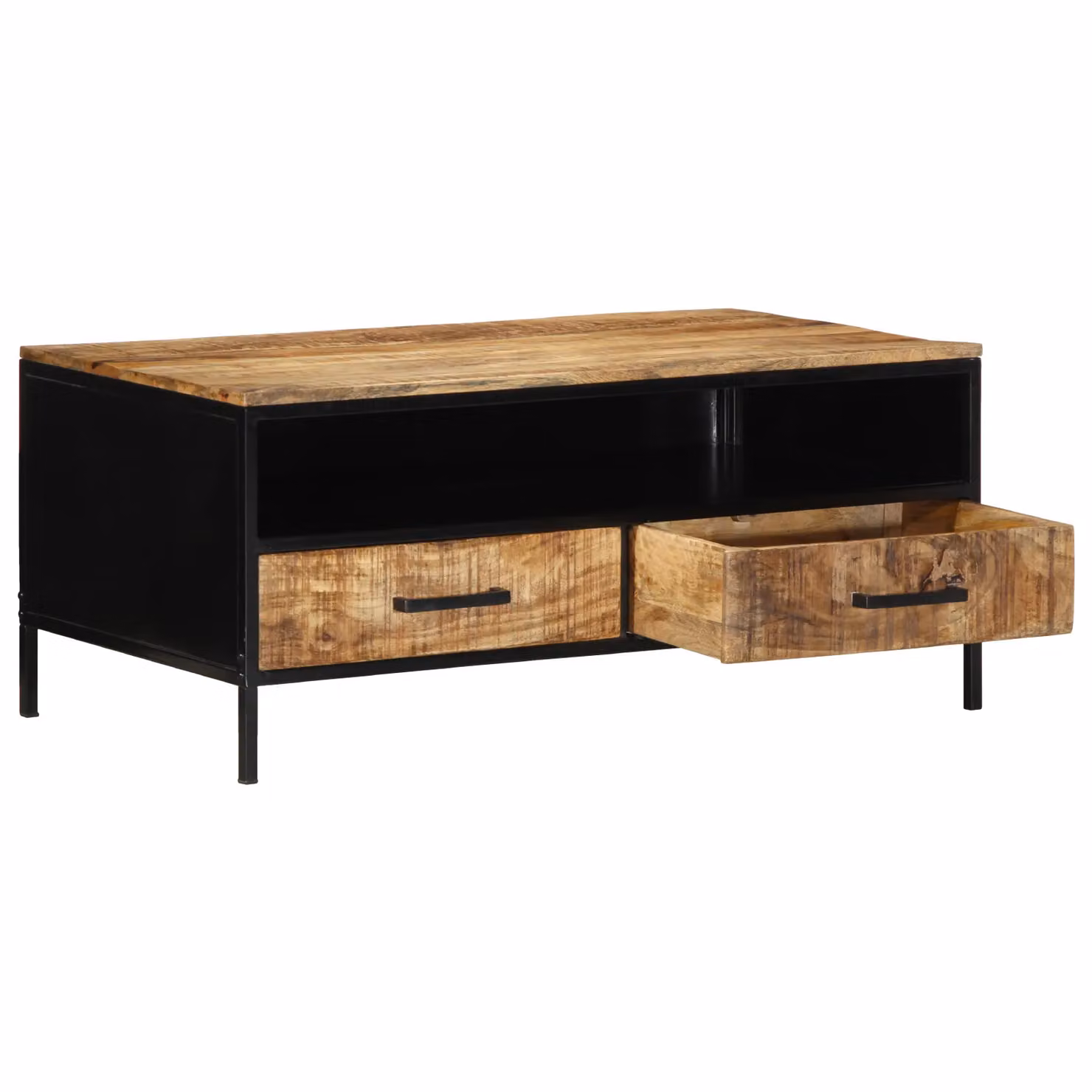 Berkfield Home Brown Solid Mango Wood Coffee Table, W: 90 cm, D: 50 cm, H: 40 cm – 2