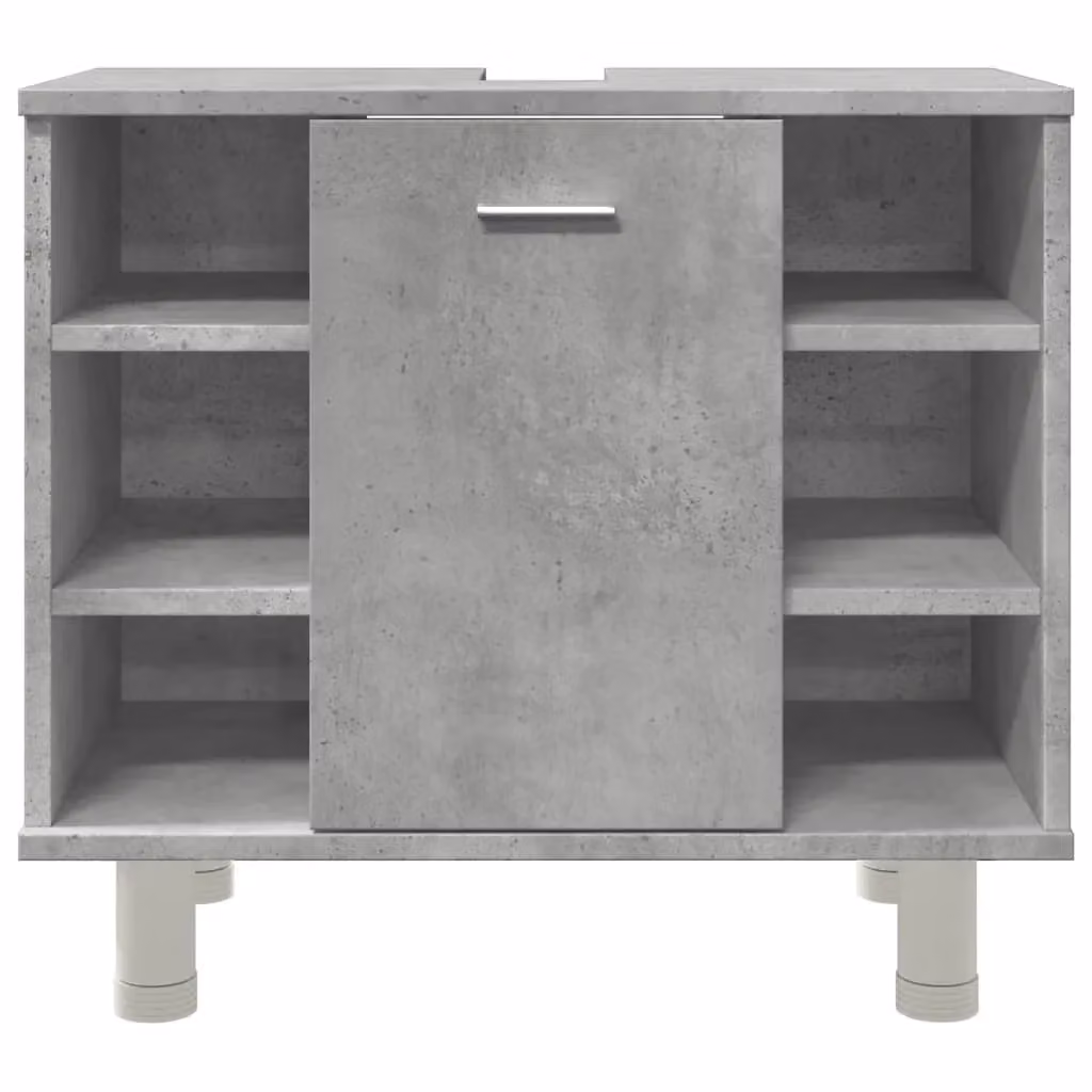 Berkfield Home Wall Mounted Bathroom Cabinet in Concrete Grey, W/D/H: 60 x 32 x 53.5 cm – 2