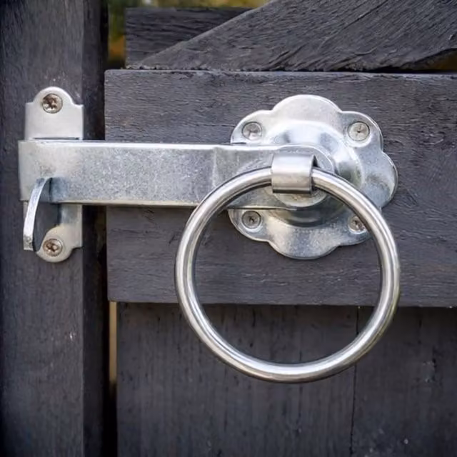 Marco Paul Silver Galvanised Steel Ring Gate Latch