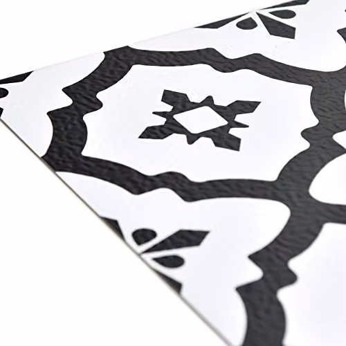 WallPops FP2480 Comet Peel and Stick Floor Tiles, Black, Set of 10, 30.48 x 30.48 cm – 6