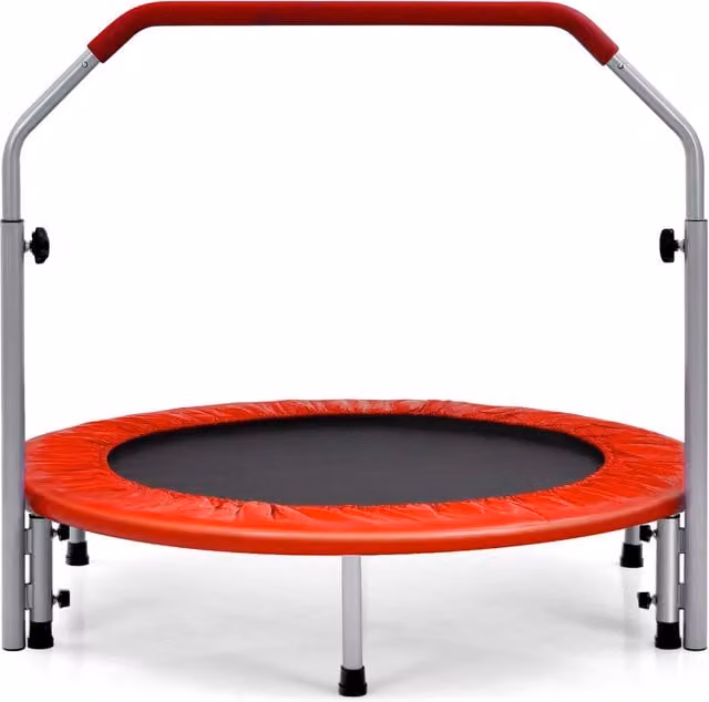 Costway Foldable Trampoline Rebounder in Red