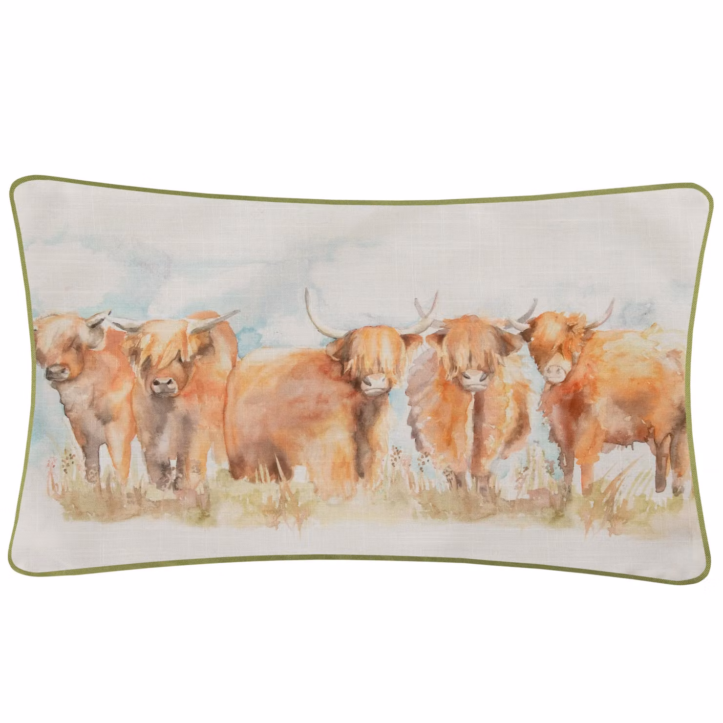Voyage Maison Highland Cattle Outdoor Cushion, Orange, W: 50 cm, H: 30 cm, D: 30 cm – 2