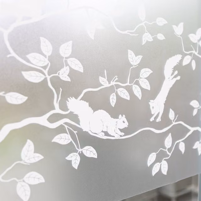 dc fix Pineview Premium White Static Cling Privacy Vinyl Window Wrap