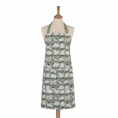 Ulster Weavers Woolly Sheep Animal Print 100% Cotton Apron in Green – 3