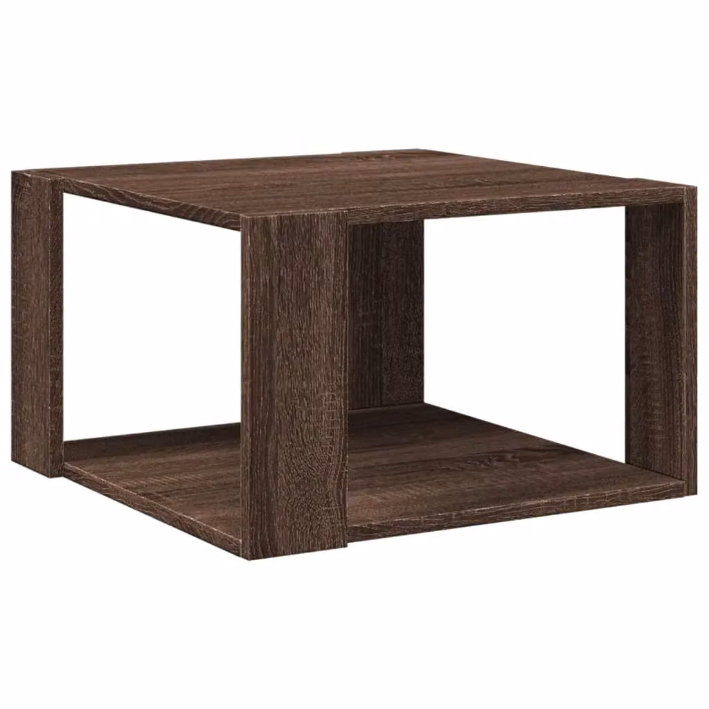 Berkfield Home Brown Oak Coffee Table, W/D/H: 51.5 x 51.5 x 30 cm – 2