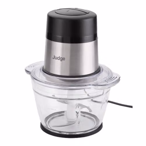 Judge Electric Mini Chopper and Food Processor with 500ml Glass Bowl in Silver