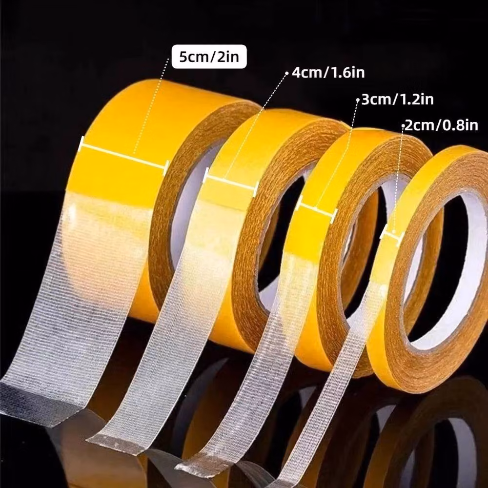 FLAVORA Self-Adhesive No-Sew Fabric Repair Tape, Clear, W: 2 cm, L: 20 m – 3