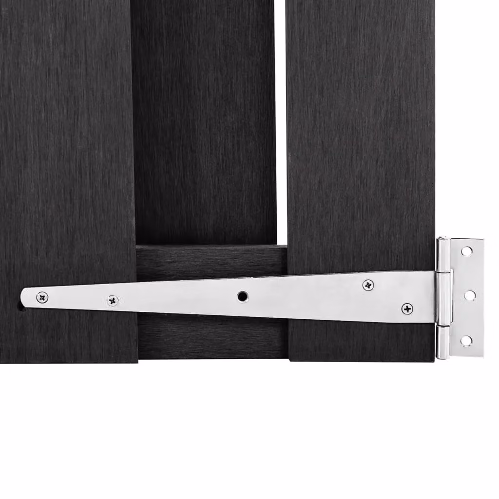 Berkfield Home WPC Garden Gate, Grey, W: 100 cm, H: 112 cm – 4