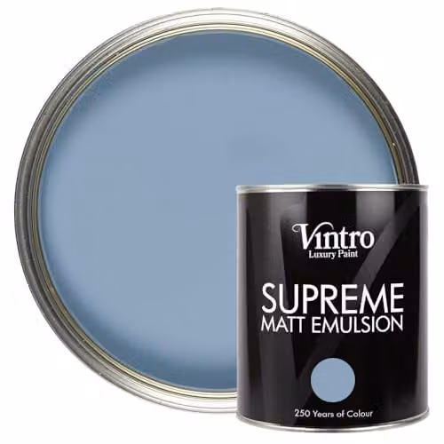 Vintro Luxury Matt Emulsion Multi Surface Paint in Blue Morocco, 1 l