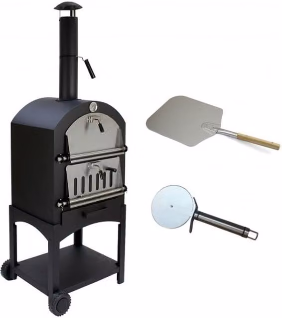Monstershop KuKoo Portable Outdoor Pizza Oven and Pizza Peel in Black – 1