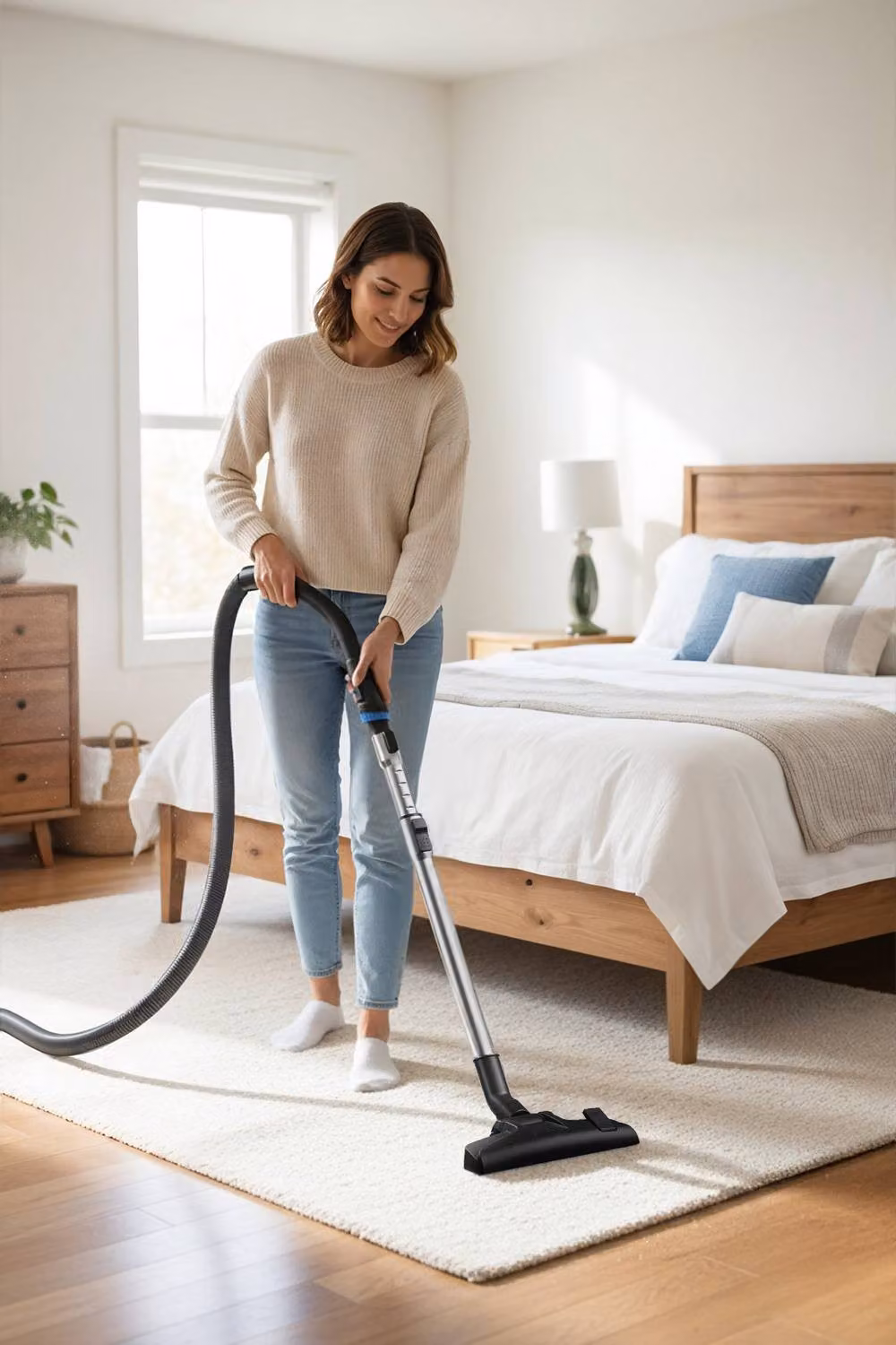 Living and Home 960W Bagless Canister Vacuum Cleaner with 2.5L Capacity and Washable Filters in Blue and Multicolour – 4