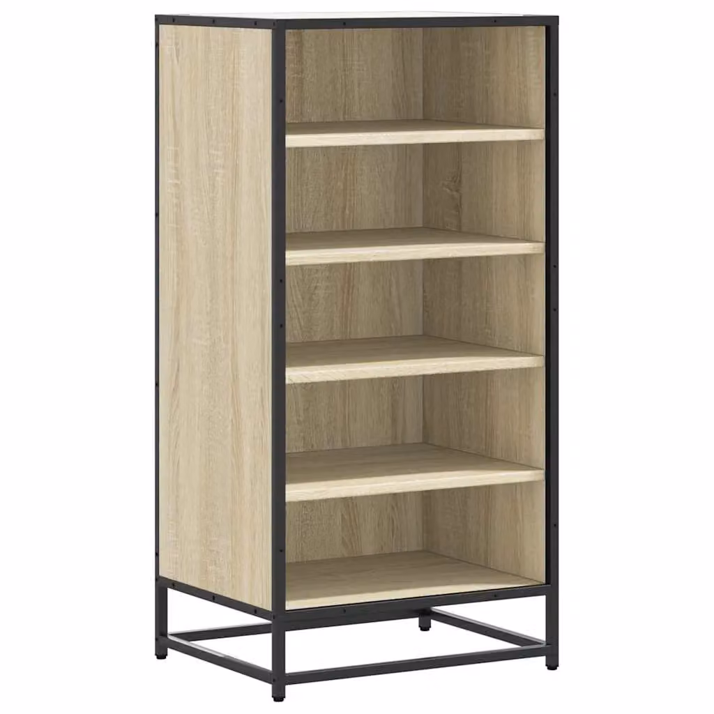 Berkfield Home Sonoma Oak Shoe Rack in Brown, W: 48 cm, D: 38 cm, H: 97.5 cm – 2