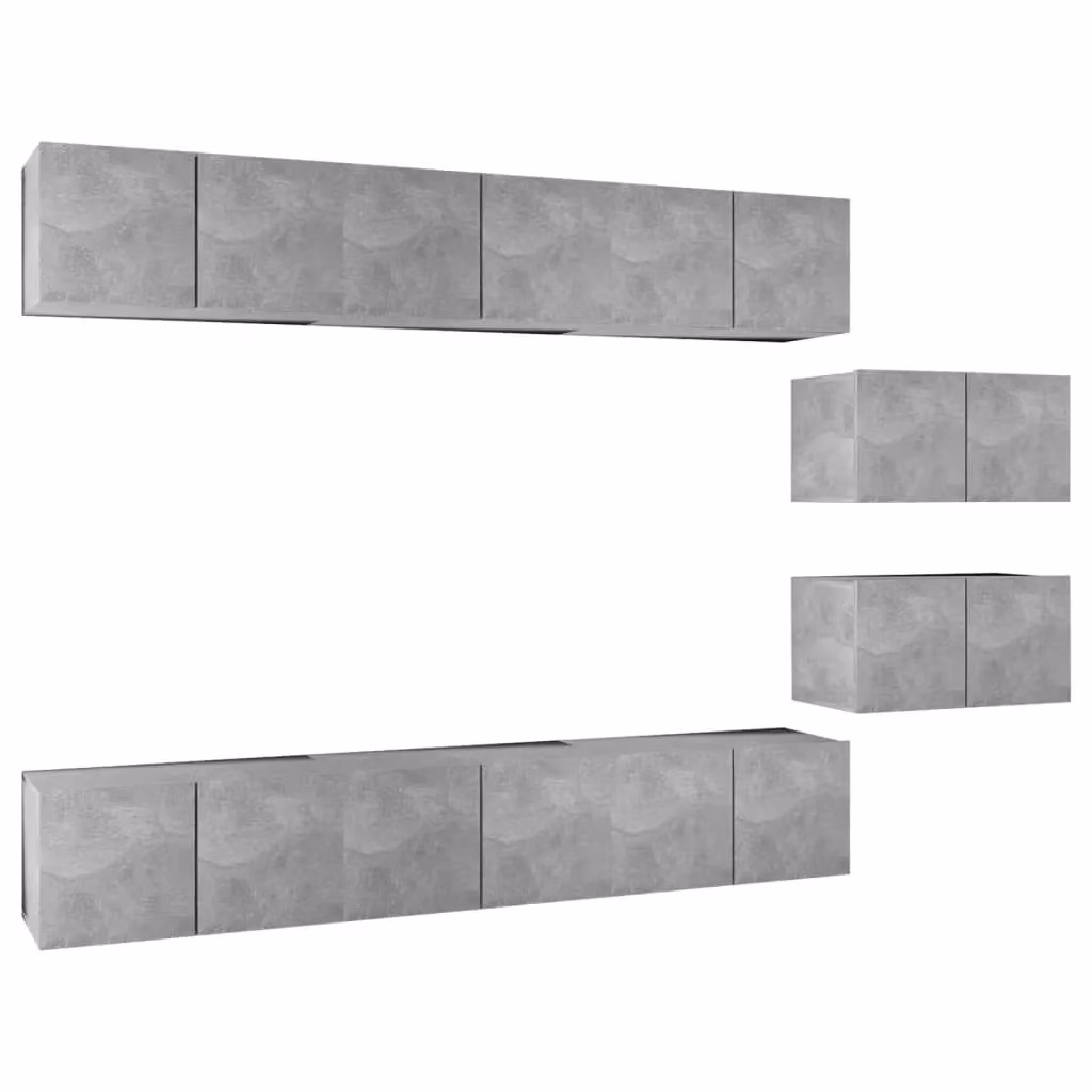 Berkfield Home Modern TV Cabinet in Concrete Grey Matt MDF – 2