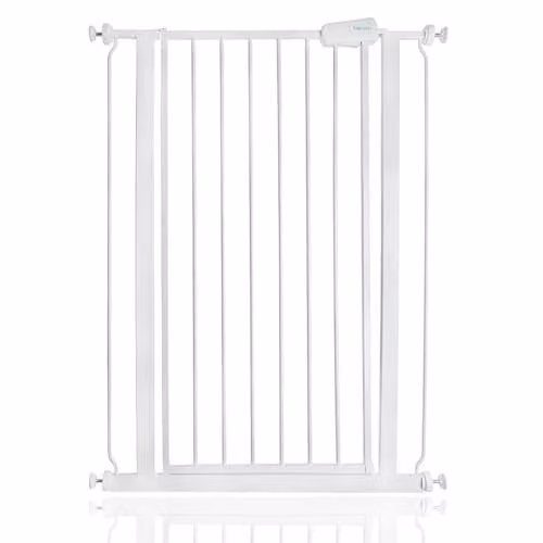 Safetots Extra Tall Metal Pressure Fit Safety Gate in White, Height: 104 cm, Width: 75 cm - 82.6 cm