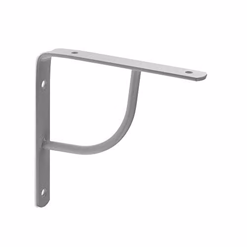RBUK Set of 4 Silver Cove Metal Shelf Brackets, W/D/H: 18 x 18 x 18 cm