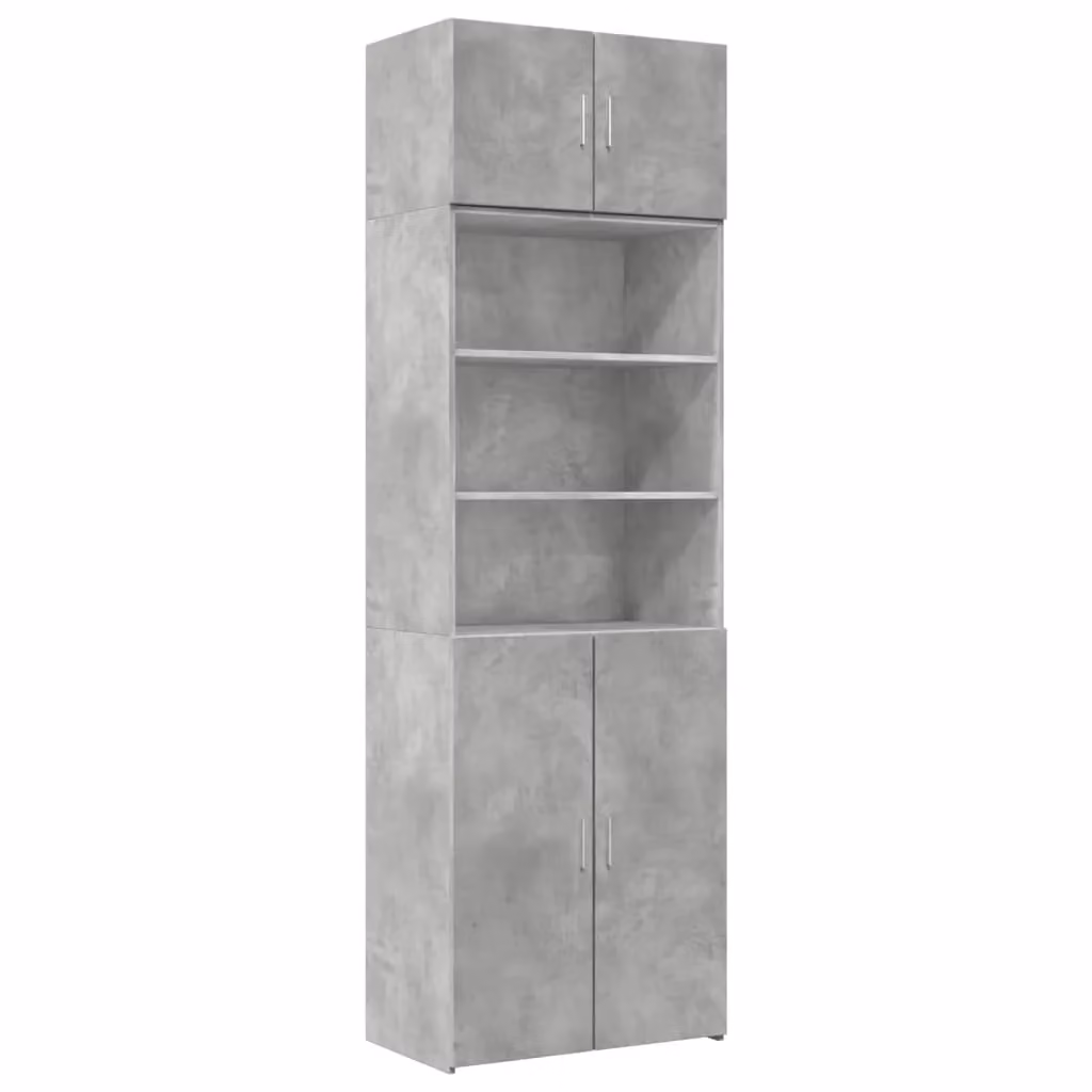 Berkfield Home Freestanding Storage Cabinet in Grey, W/D/H: 70 x 42.5 x 225 cm – 2