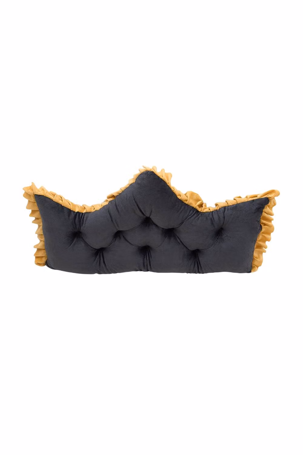 Living and Home Heart-Shaped Ruffled Bed Headboard Pillow in Grey – 3