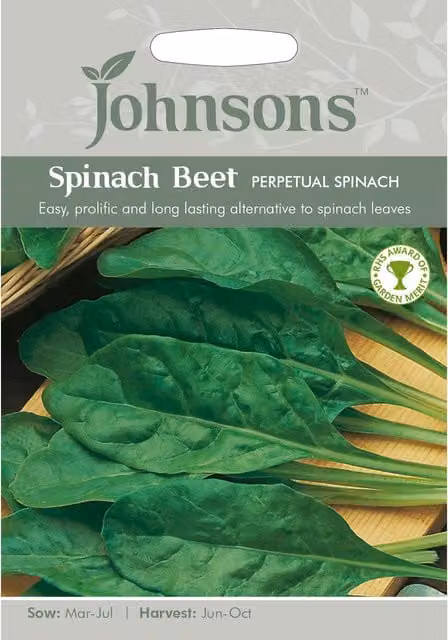 Johnsons Perpetual Spinach Beet Vegetable Seeds, Green
