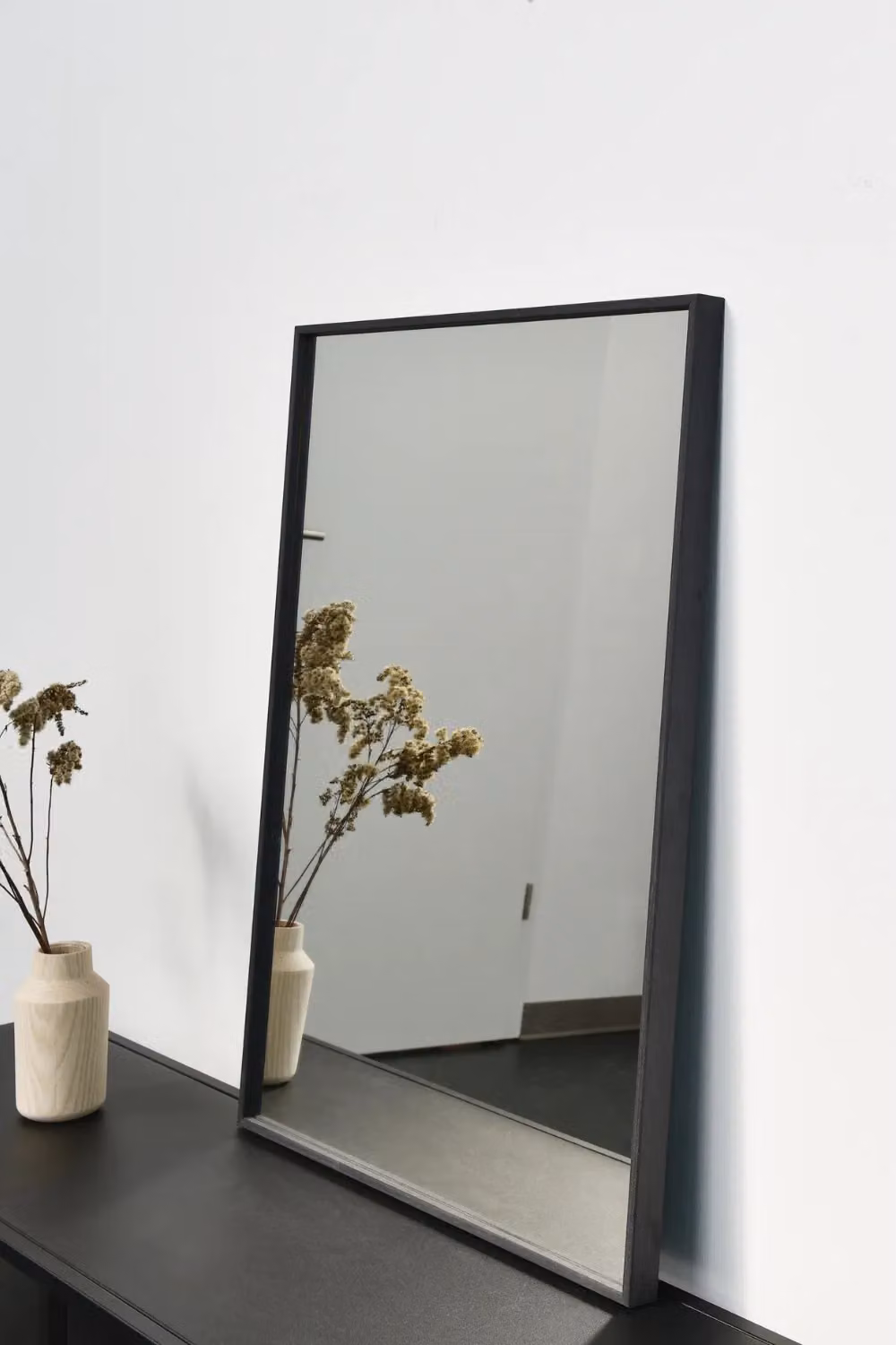 Nielsen Design Alpha Aluminium Rectangular Wall Mirror in Anthracite Grey, W: 50 cm, H: 150 cm – 2