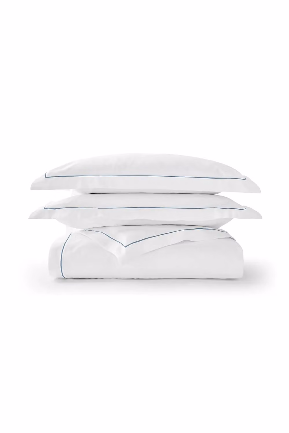 Christy Premium 500 Thread Count Mako Satin Cotton Duvet Cover and Pillowcase Set in Blue – 2
