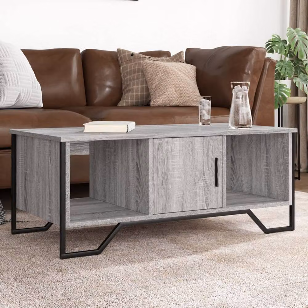 Berkfield Home Grey Sonoma Coffee Table, W/D/H: 100 x 51 x 40 cm – 2