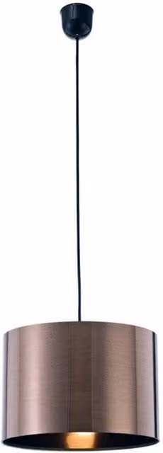Dako Black and Metallic Bronze Cylinder Ceiling Pendant Light with E27 Socket
