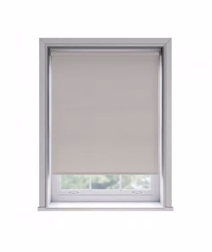 New Edge Blinds Beige Thermal Blackout Roller Blind, W: 155 cm, H: 170 cm