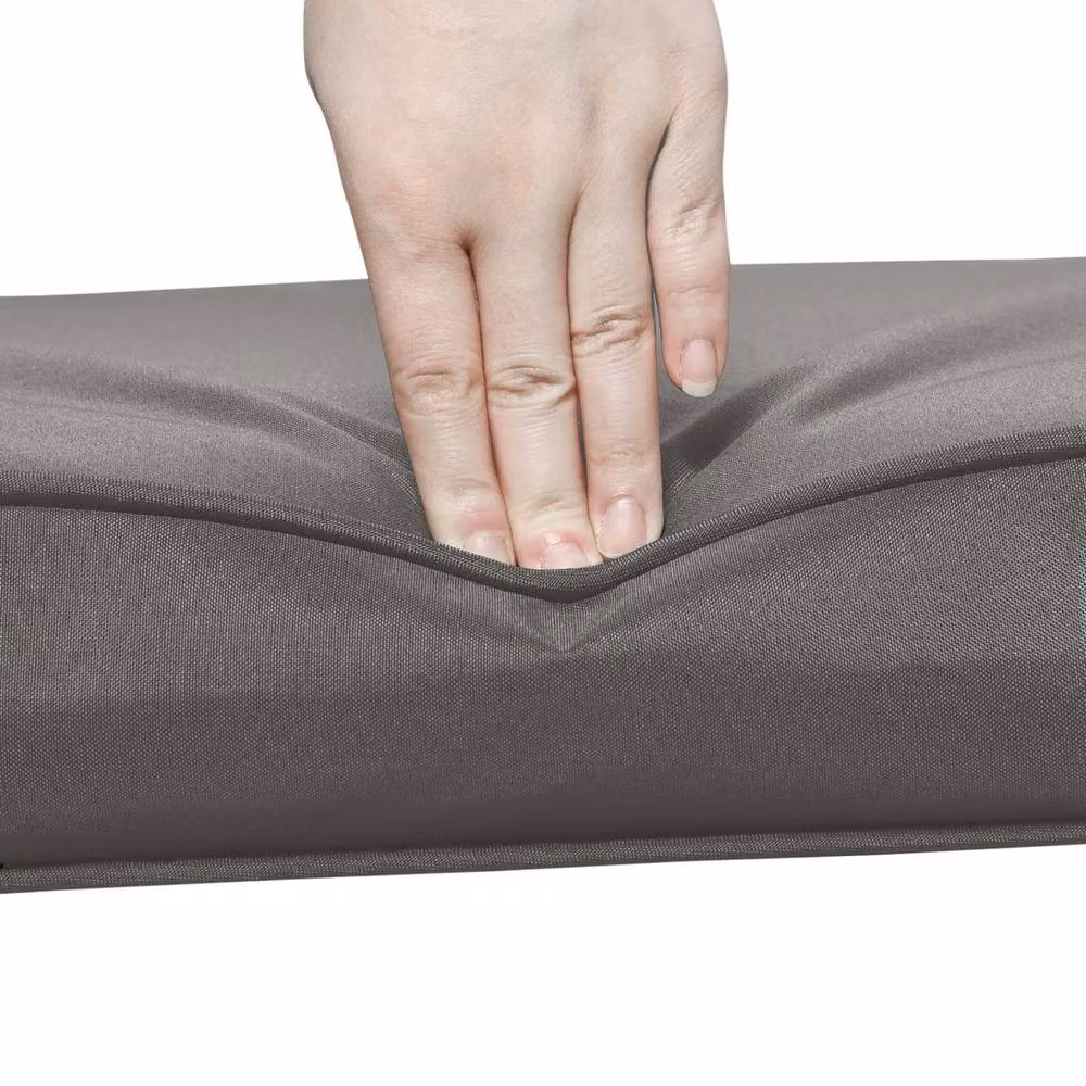 NESTLUNE Outdoor Seat and Back Cushion Replacement Set, Dark Grey, W: 100 cm, H: 15 cm – 4