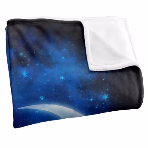 JQ Licensing En Cat In The Moon Silky Touch Super Soft Fleece Throw Blanket, Blue, W: 91 cm, L: 147 cm – 3