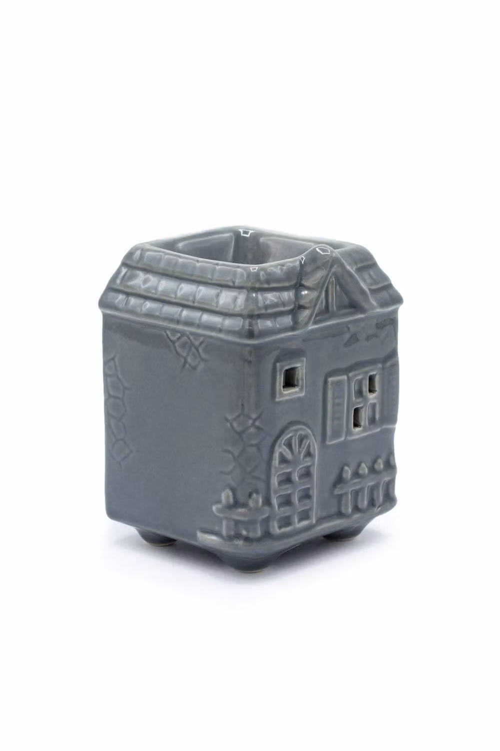 KDMD Grey Ceramic Townhouse Oil Burner and Tealight Diffuser – 2