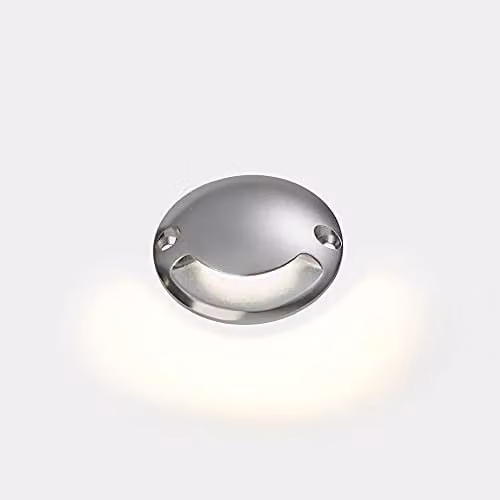 Netlighting LEDS C4 Pixel 1 Window Outdoor Recessed Ground Light in Grey Stainless Steel, 3000K Warm White
