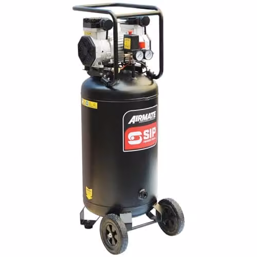 SIP Airmate Vertical 100L Oil-Free Direct Drive Air Compressor, 3hp, 8Bar, Black