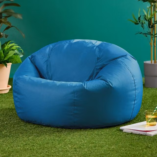 icon Kingston Classic Outdoor Bean Bag and Footstool in Petrol Blue