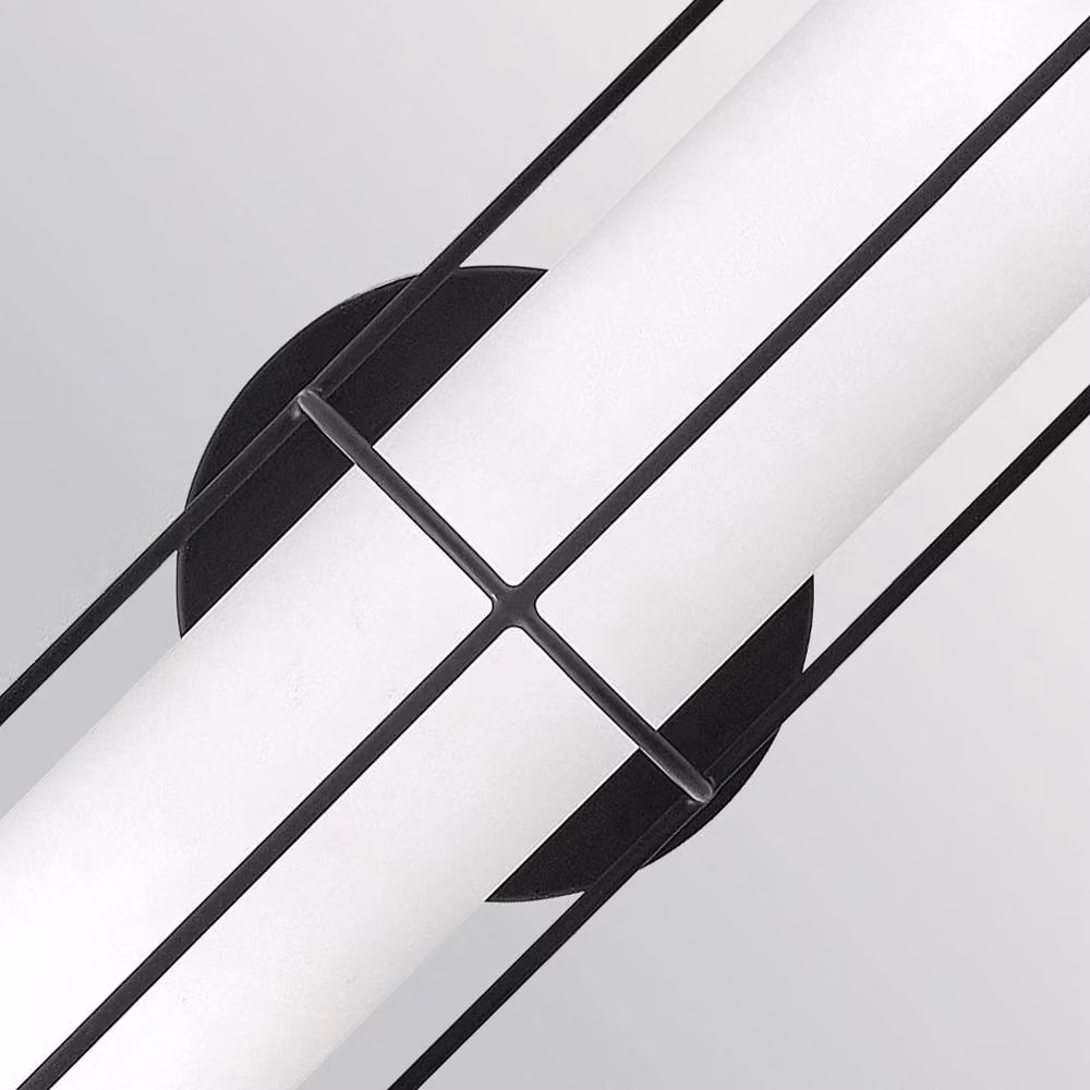 Netlighting Saylor Small Integrated LED Wall Light in Matte Black with 3000K Warm White Light and IP44 Rating – 3