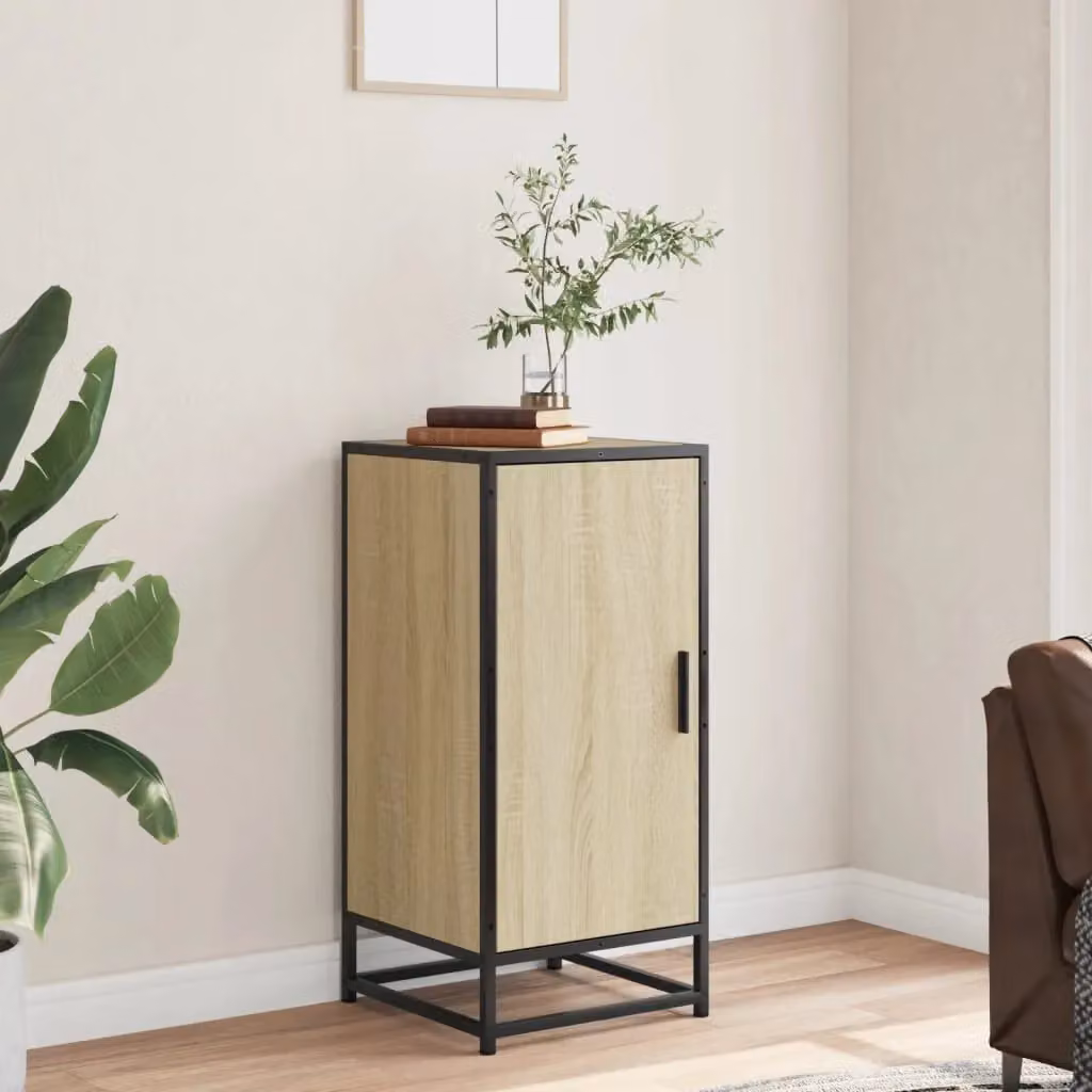 Berkfield Home Industrial Sideboard in Sonoma Oak and Brown, W/D/H: 35.5 x 35.5 x 76 cm – 3